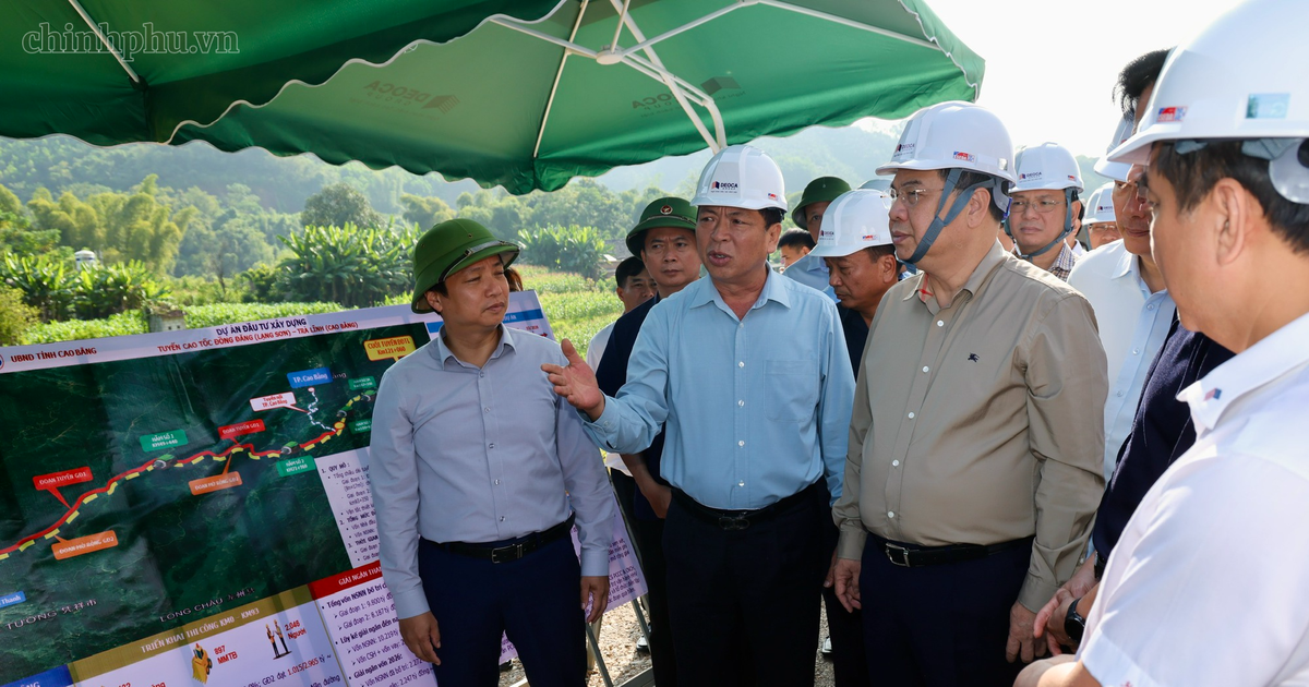 Tập trung nhân lực, máy móc, thiết bị, quyết tâm hoàn thành đúng tiến độ tuyến cao tốc Đồng Đăng - Trà Lĩnh