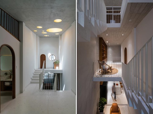 C&aacute;c kiến tr&uacute;c sư đ&atilde; ưu ti&ecirc;n sử dụng giải ph&aacute;p thiết kế lệch tầng,&nbsp;ch&uacute; trọng khai th&aacute;c &aacute;nh s&aacute;ng v&agrave; lưu th&ocirc;ng kh&ocirc;ng kh&iacute; theo phương thẳng đứng.