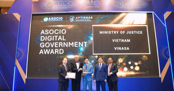 Bộ Tư pháp được vinh danh tại Giải thưởng Chính phủ số ASOCIO 2026