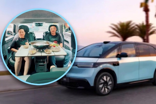 Xe điện Trung Quốc quảng cáo ngồi ăn lẩu bên trong, dấy lên lo ngại thiết kế "ảo" quá đà có thể gây tai nạn chết người - Ảnh 1