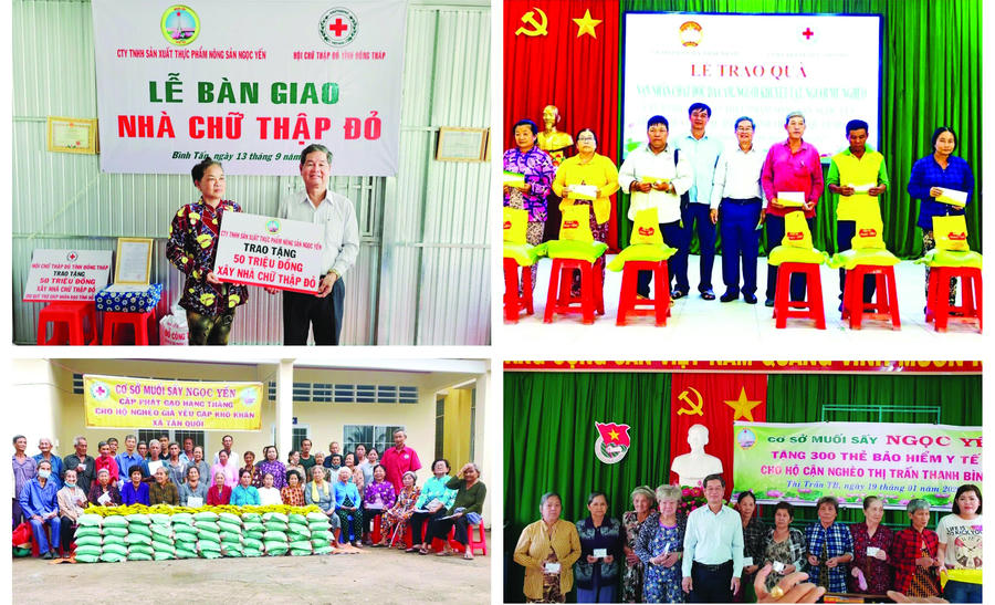Song song với hoạt động sản xuất, kinh doanh, ông còn tích cực tham gia các hoạt động xã hội, từ thiện, nhân đạo, một trong những điển hình tiêu biểu của tỉnh Đồng Tháp và hoạt động tình nguyện cấp quốc gia.