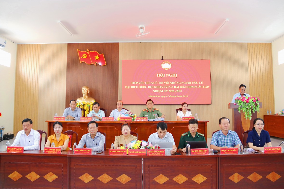 Ứng cử viên ĐBQH khóa XVI tiếp xúc cử tri Khánh Bình, cam kết đồng hành phát triển Cà Mau bền vững