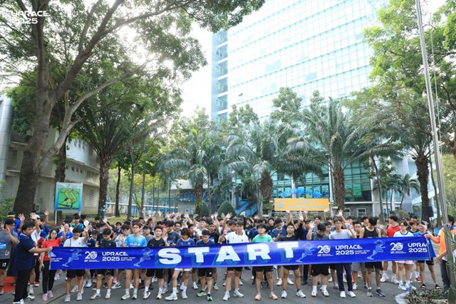 Sự kiện chạy bộ tại Trường Đại học C&ocirc;ng nghệ Th&ocirc;ng tin - ĐHQG TP. HCM. Ảnh VNG &nbsp;