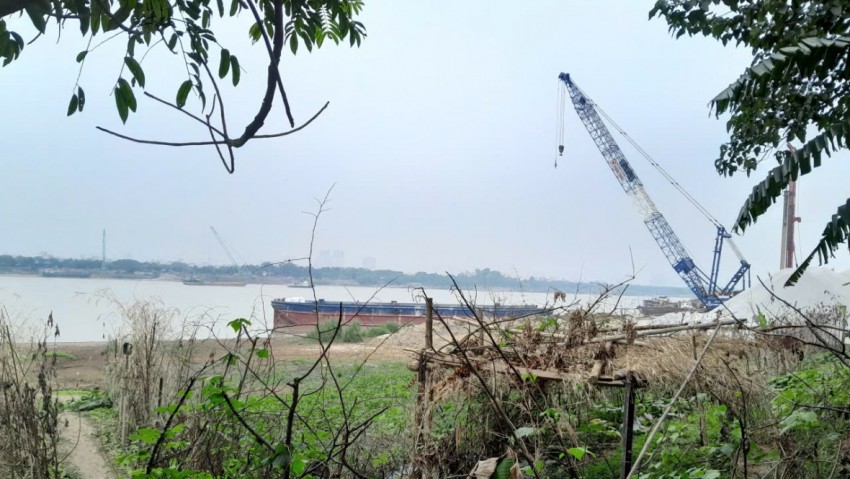 Dự án cầu Tứ Liên gần 20.000 tỷ sau 7 tháng triển khai bắt đầu lộ diện