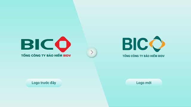 Sự chuyển đổi từ logo cũ sang logo mới của BIC.