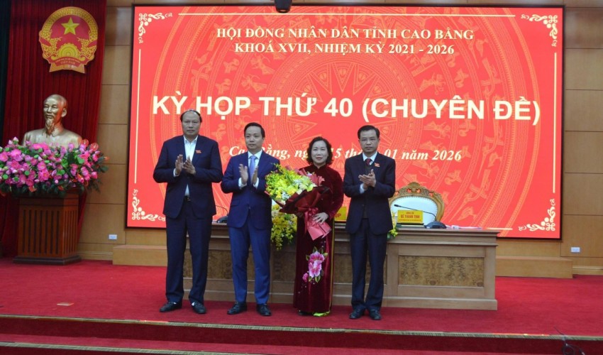 Bà Hà Nhật Lệ được bầu giữ chức Phó Chủ tịch UBND tỉnh Cao Bằng