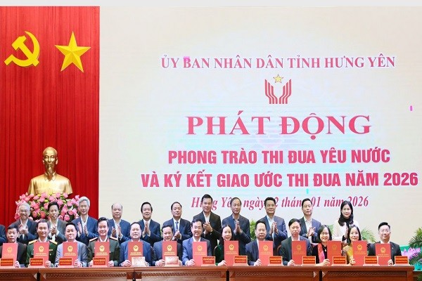 Hưng Yên phát động phong trào thi đua yêu nước năm 2026 Hưng Yên phát động phong trào thi đua yêu nước năm 2026