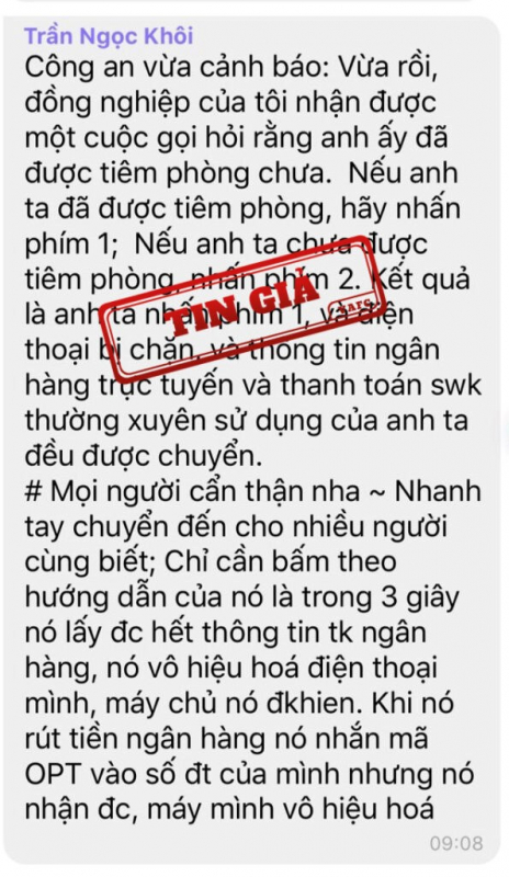 Tin giả về lừa đảo chiếm đoạt thông tin cá nhân trên mạng -0