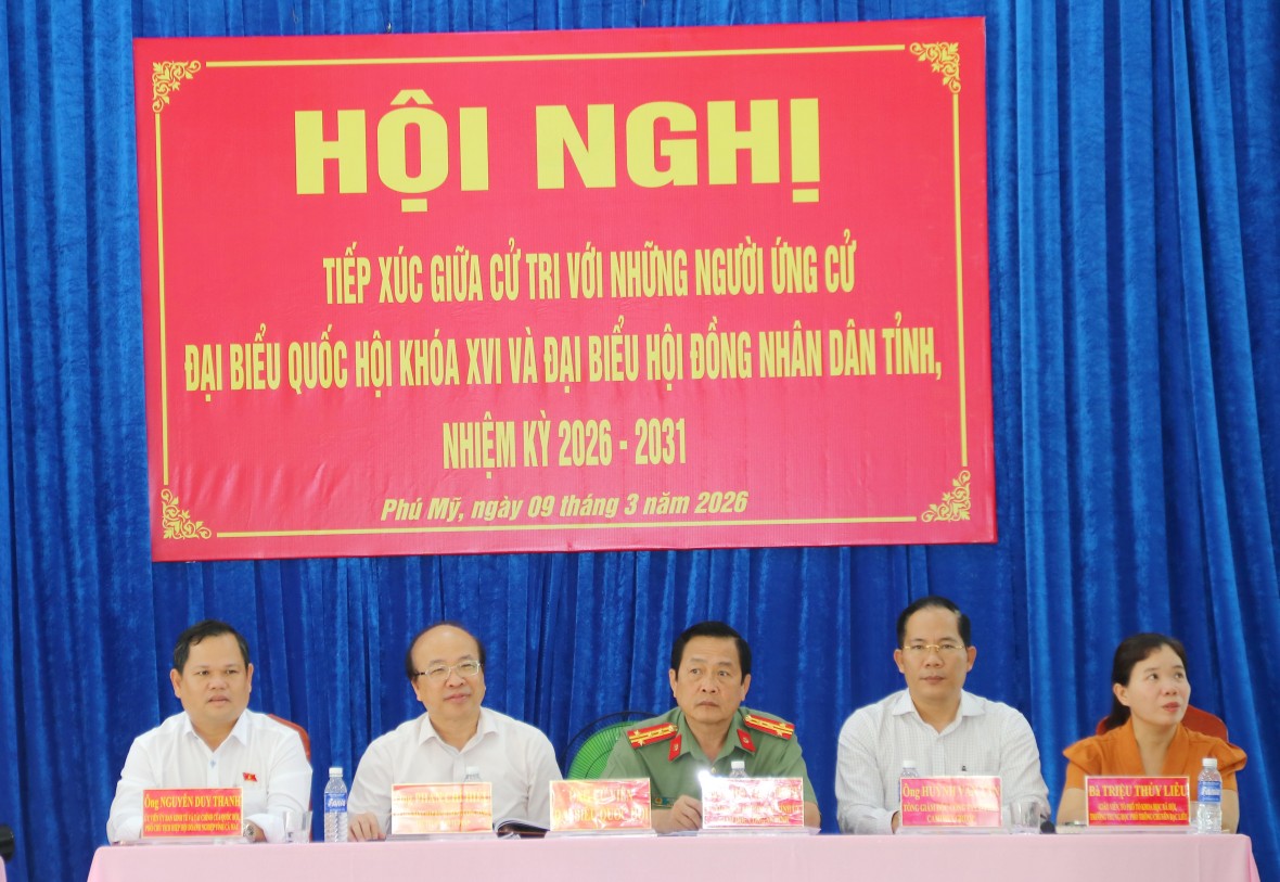 Ứng cử viên ĐBQH lắng nghe kiến nghị cử tri, cam kết đồng hành cùng Phú Mỹ phát triển bền vững Ứng cử viên ĐBQH lắng nghe kiến nghị cử tri, cam kết đồng hành cùng Phú Mỹ phát triển bền vững