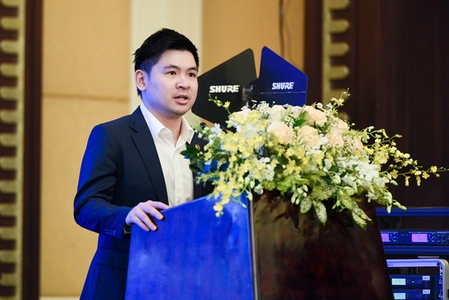 T&acirc;n Ph&oacute; Chủ tịch VDEN Đỗ Vinh Quang ph&aacute;t biểu tại sự kiện. &nbsp;