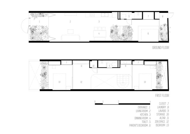 Mặt bằng ng&ocirc;i nh&agrave; với từng kh&ocirc;ng gian ri&ecirc;ng.