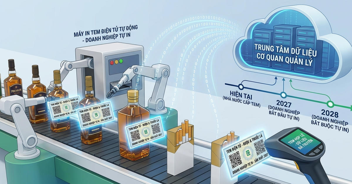 Bộ Tài chính đề xuất doanh nghiệp tự in tem điện tử rượu và thuốc lá