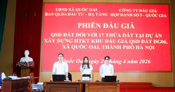 Hà Nội: Xã Quốc Oai đấu giá thành công 17 lô đất, cao nhất hơn 125 triệu đồng/m²