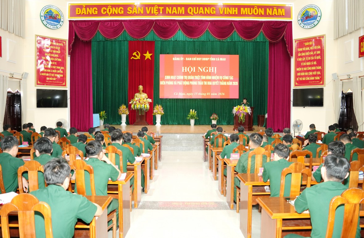 BĐBP Cà Mau quyết tâm hoàn thành xuất sắc nhiệm vụ năm 2026
