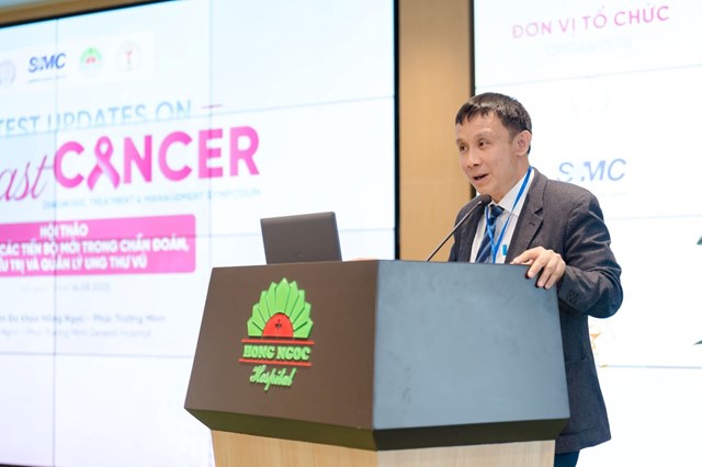 GS.TS.BS Phạm Như Hiệp ph&aacute;t biểu khai mạc hội thảo.