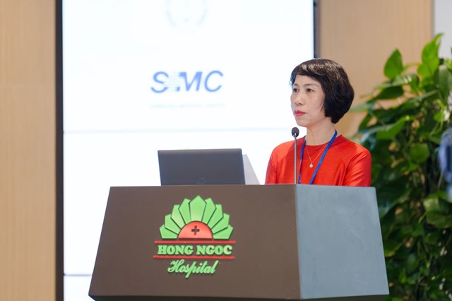 PGS.TS.BS&nbsp; Nguyễn Thị Minh Phương khẳng định tầm quan trọng của hội thảo với cộng đồng y khoa trong nước v&agrave; quốc tế.