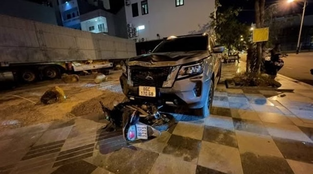 Hiện trường vụ tai nạn. 