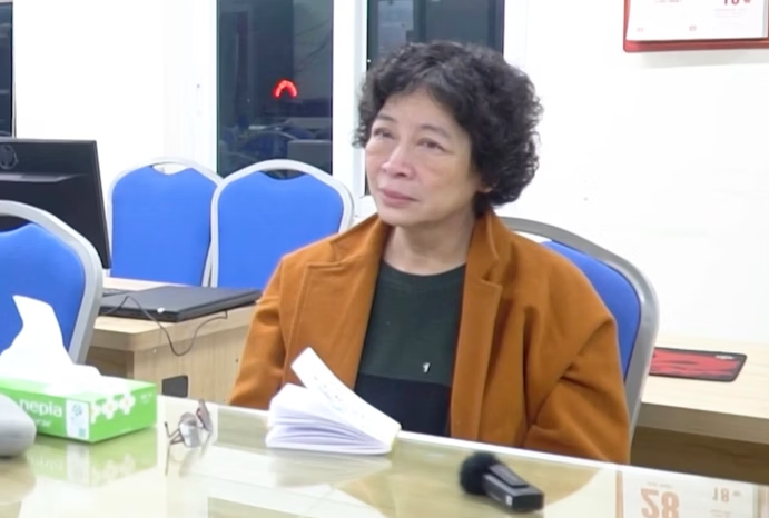 Bị can Phạm Thị Hòa tại cơ quan điều tra Bị can Phạm Thị Hòa tại cơ quan điều tra