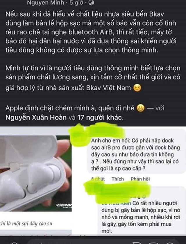 Được quảng cáo "sang - xịn - mịn" đầy mong đợi, tai nghe BKAV AirB mới xuất hiện đã bị lôi ra bàn tán - Ảnh 3