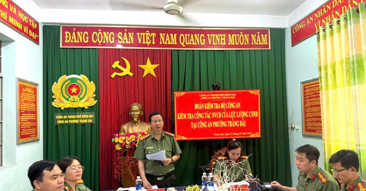 Bộ Công an kiểm tra công tác nghiệp vụ cơ bản tại Công an phường Trảng Dài