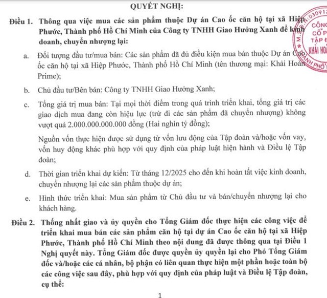 Khải Hoàn Land (KHG) muốn 'ôm' hàng tại dự án Khải Hoàn Prime để kinh doanh và bán lại - Ảnh 1