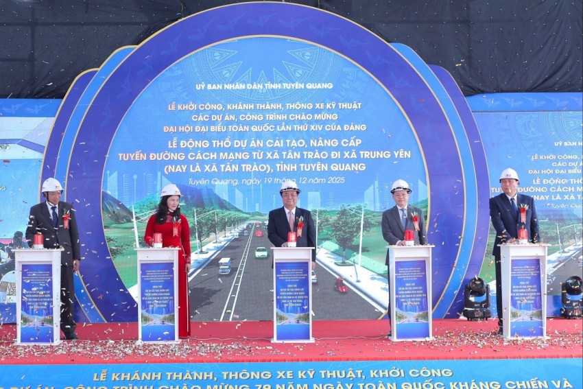 Tuyên Quang khởi công, động thổ, khánh thành nhiều dự án quan trọng