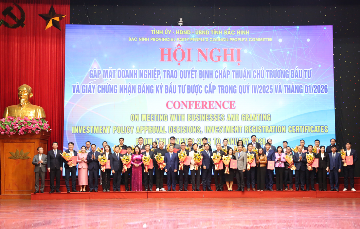 Bắc Ninh thu hút hơn 1 tỷ USD vốn FDI trong quý IV/2025 và tháng 1/2026