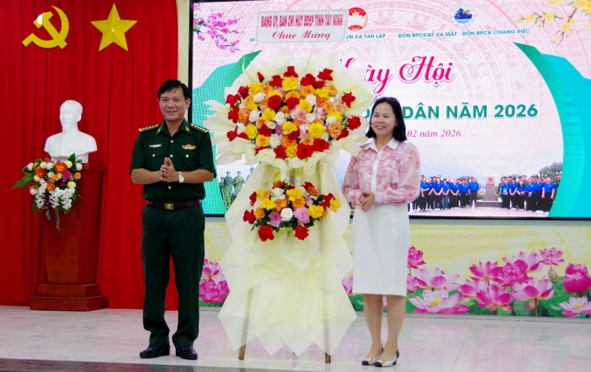 Tây Ninh: Rộn ràng Ngày hội Biên phòng toàn dân năm 2026 tại xã Tân Lập