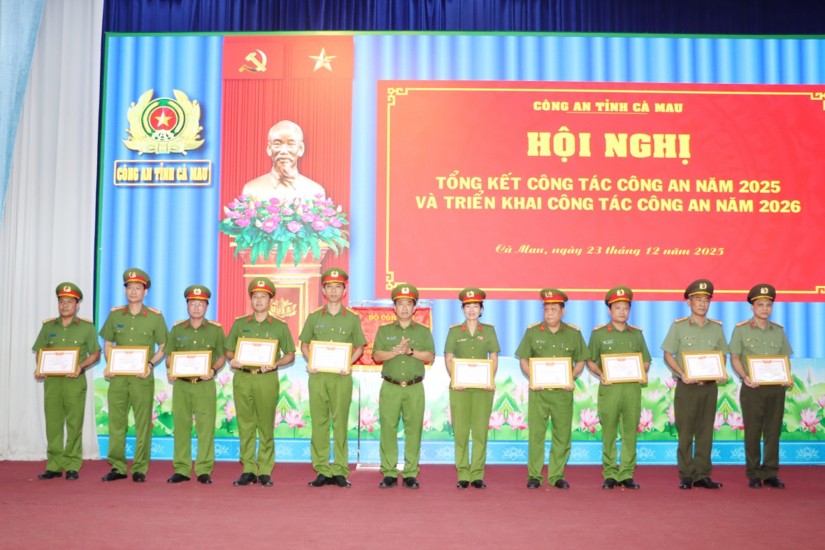 Công an Cà Mau tổng kết công tác năm 2025, triển khai nhiệm vụ năm 2026
