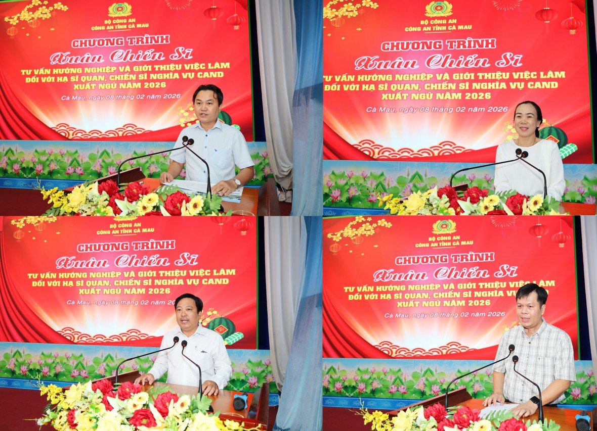 Công an Cà Mau tổ chức “Xuân chiến sĩ” đồng hành cùng chiến sĩ nghĩa vụ Công an Cà Mau tổ chức “Xuân chiến sĩ” đồng hành cùng chiến sĩ nghĩa vụ