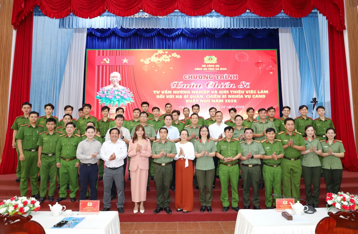 Công an Cà Mau tổ chức “Xuân chiến sĩ” đồng hành cùng chiến sĩ nghĩa vụ Công an Cà Mau tổ chức “Xuân chiến sĩ” đồng hành cùng chiến sĩ nghĩa vụ