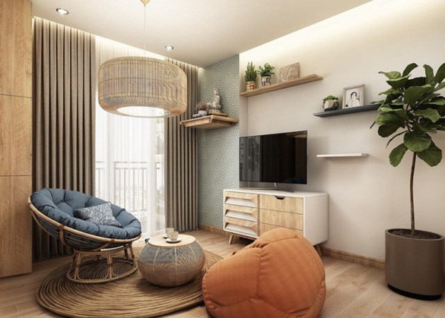 Căn hộ hiện đại 68m2 mang hương vị đồng quê - Ảnh 1 Căn hộ hiện đại 68m2 mang hương vị đồng quê - Ảnh 1