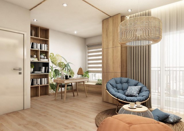 Căn hộ hiện đại 68m2 mang hương vị đồng quê - Ảnh 3 Căn hộ hiện đại 68m2 mang hương vị đồng quê - Ảnh 3