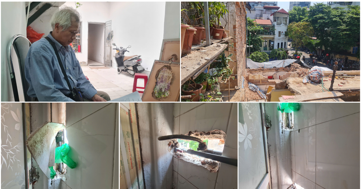 Phá dỡ, đục thủng tường nhà liền kề, người dân lo lắng, bất an cầu cứu vì mất an toàn