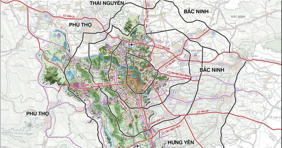 Hà Nội sẽ lập 81 quy hoạch phân khu, định hình 10 cực phát triển tầm nhìn 100 năm