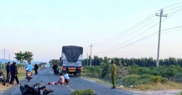 Xe tải va chạm xe máy trên đường Trường Sơn Đông ở Gia Lai, 2 người tử vong