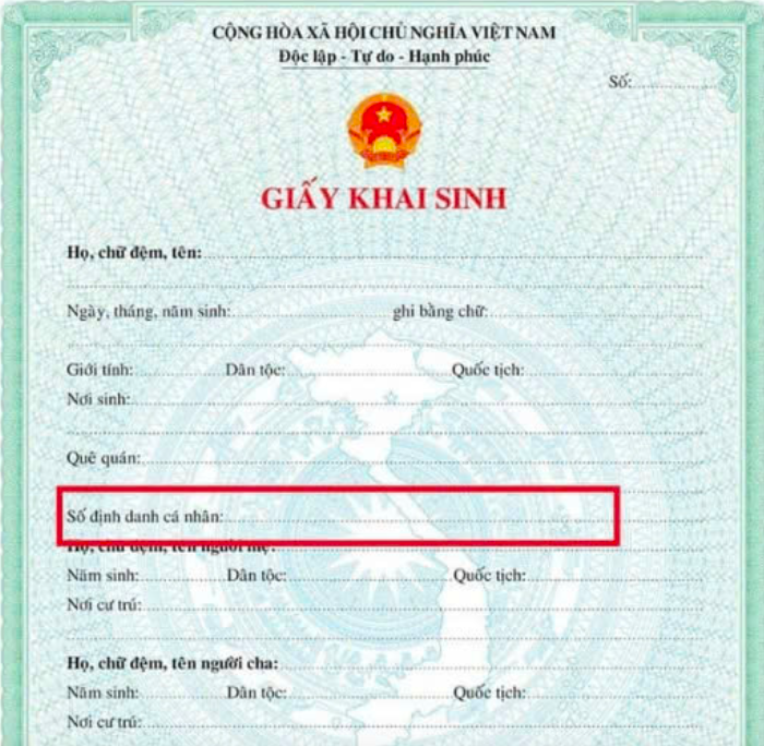 Nhập số định danh cá nhân của trẻ trên giấy khai sinh vào ứng dụng. Nhập số định danh cá nhân của trẻ trên giấy khai sinh vào ứng dụng.