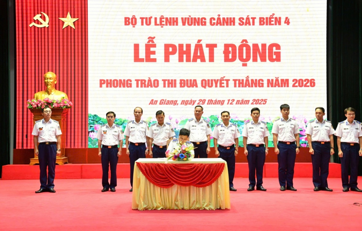 BTL Vùng Cảnh sát biển 4 quyết tâm thi đua hoàn thành thắng lợi nhiệm vụ năm 2026