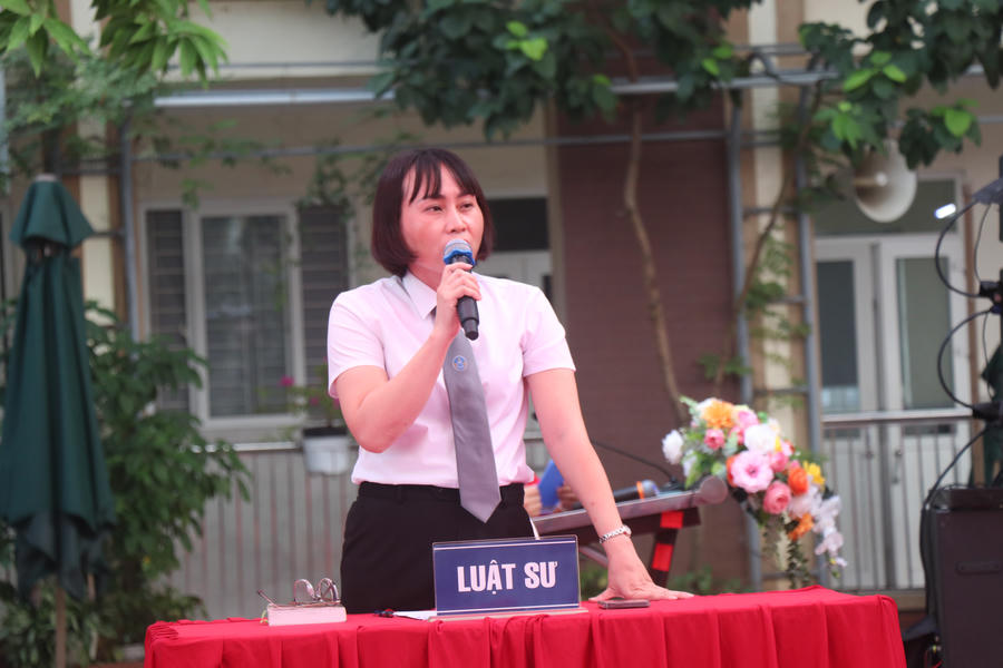 Các Luật sư thuộc Đoàn Luật sư TP Hà Nội đóng vai những người tiến hành tố tụng và những người tham gia tố tụng trong Phiên tòa giả định.