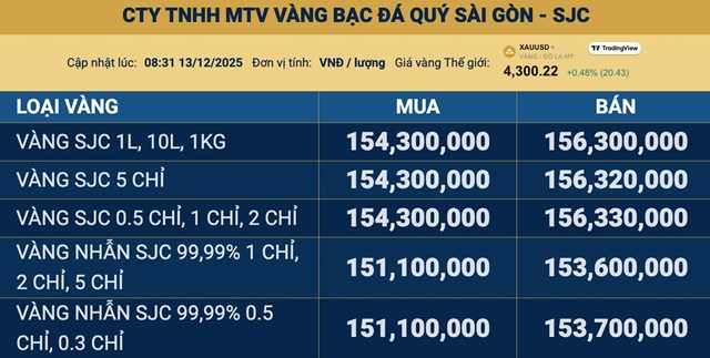 Giá vàng ngày 13/12: Vàng thế giới lên mức cao nhất 7 tuần, vàng miếng SJC sắp lập đỉnh - Ảnh 2