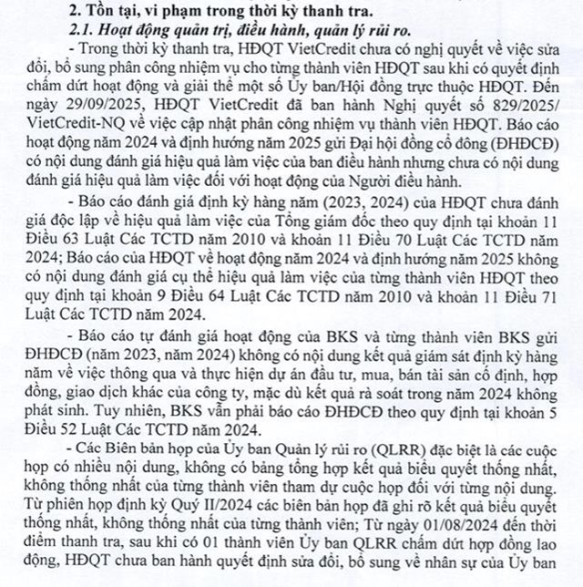 VietCredit bị phạt hơn 700 triệu đồng: Cảnh báo rủi ro từ quy trình cấp tín dụng "lỏng lẻo" và nợ xấu tồn đọng - Ảnh 2
