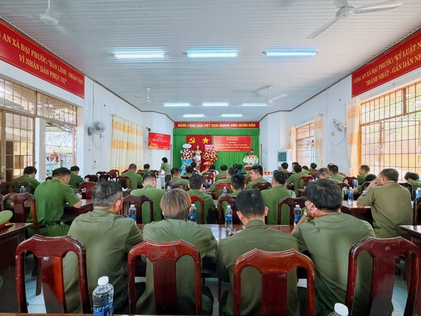 Công an xã Đại Phước tổng kết công tác năm 2025, quyết tâm hoàn thành nhiệm vụ 2026