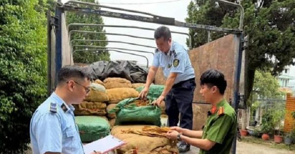 Bắt giữ 1,2 tấn nguyên liệu thuốc lá không hoá đơn, chứng từ