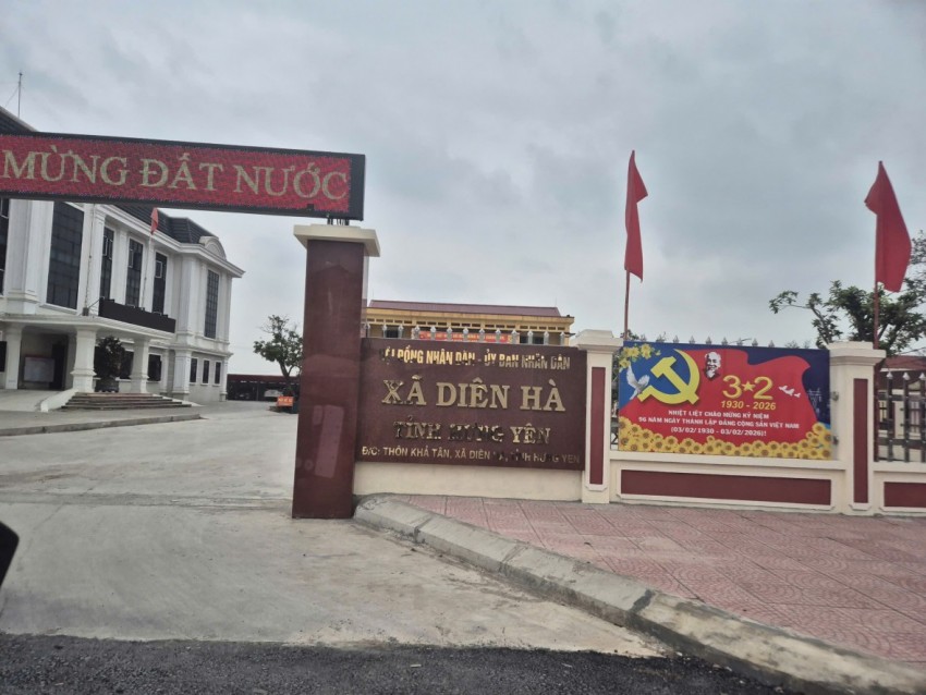 Trụ sớ UBND xã Diên Hà, tỉnh Hưng Yên.