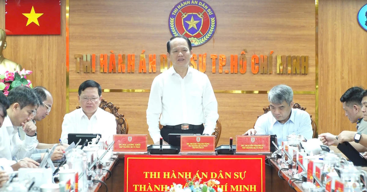 Bộ trưởng Hoàng Thanh Tùng chỉ đạo tháo gỡ khó khăn cho Thi hành án dân sự TP Hồ Chí Minh
