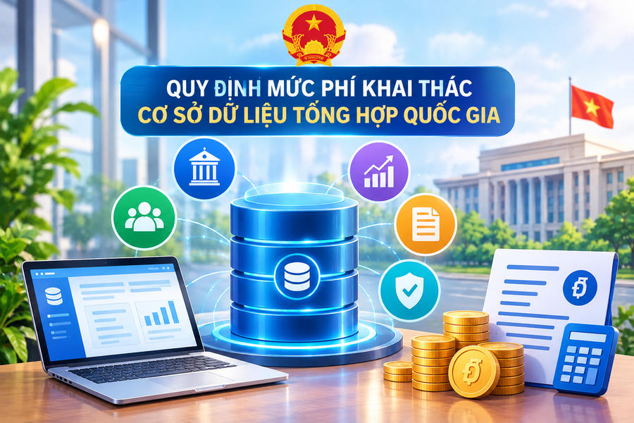 Bộ Tài chính ban hành Thông tư số 156/2026/TT-BTC quy định mức thu, giảm, chế độ thu, nộp phí khai thác, sử dụng thông tin trong Cơ sở dữ liệu tổng hợp quốc gia. (Ảnh minh họa được tạo bởi AI)