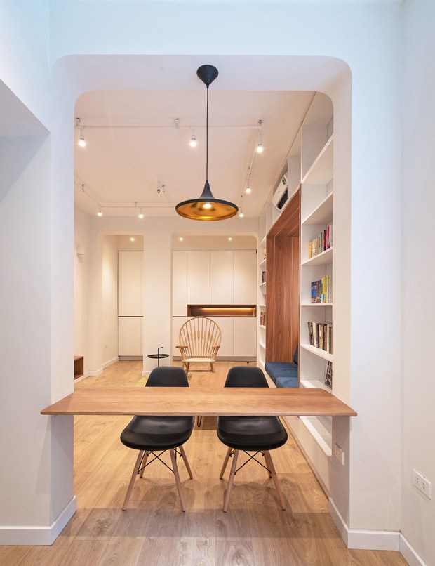 Kh&ocirc;ng gian ph&ograve;ng kh&aacute;ch sau khi cải tạo