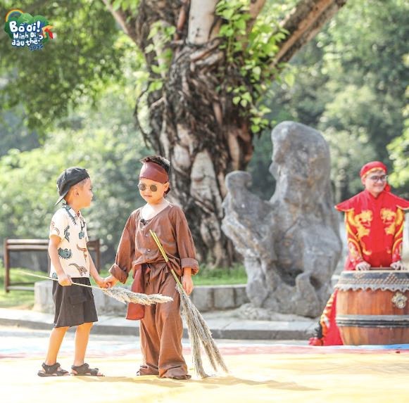 Bố ơi mình đi đâu thế? 2025 - Tập 5: Diễn viên Duy Hưng, Trung Ruồi lần đầu lên sới vật, Neko Lê bỏ cuộc vì con gái bật khóc - Ảnh 3