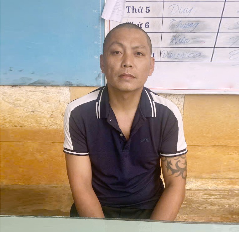 Nguyễn Anh Hào tại cơ quan Công an. Ảnh: CACC