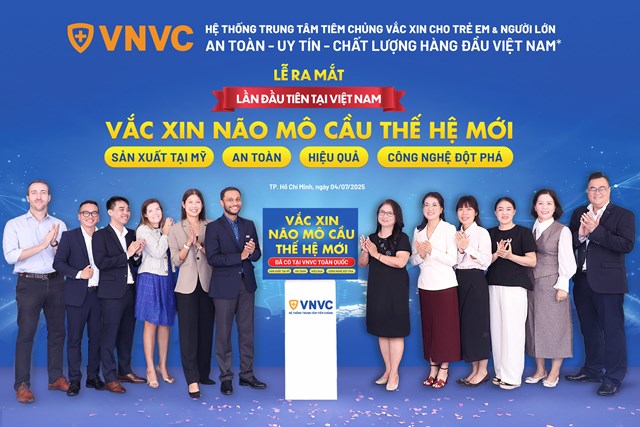 Hệ thống Ti&ecirc;m chủng VNVC c&ocirc;ng bố ra mắt v&agrave; triển khai ti&ecirc;m vaccine n&atilde;o m&ocirc; cầu thế hệ mới tại 230 trung t&acirc;m tr&ecirc;n to&agrave;n quốc. Ảnh: Mộc Thảo